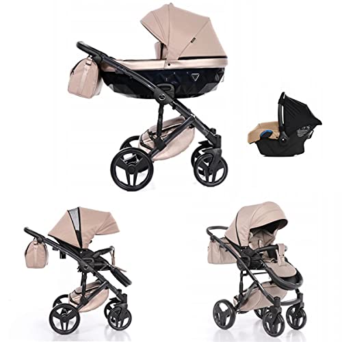 Junama kinderwagen combinatie kinderwagen premium buggy babyzitje + accessoires Isofix selecteerbaar Saphire door… - Afbeelding 3