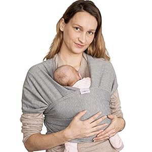 Baby Sling | Baby Wrap Carrier | Newborn to 35 lbs Infant with 3 Carrying Positions | 95% Cotton 5% Spandex – Dark Grey