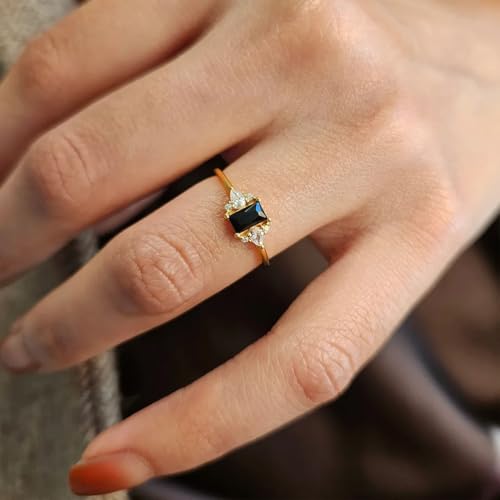 For Self - Love Me Until I Am Me Again Black Square Diamond Ring, S925 Sterling Silver Self Love Ring Black Rings, Dainty Promise Rings Jewelry Birthday Gifts for Women, Daughter, Wife, Friends3