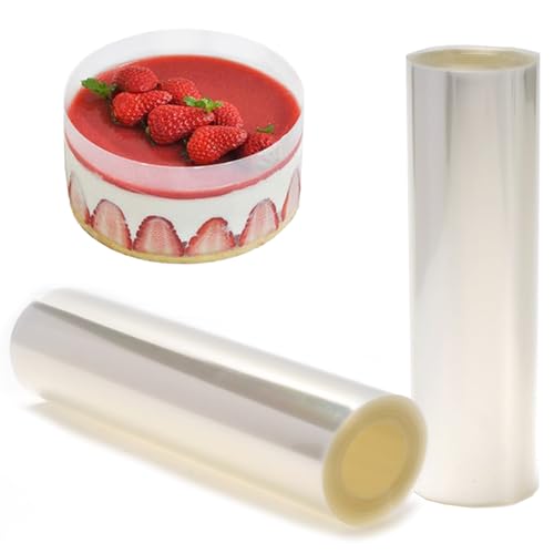 BERRYLION Cake Collar 6 Inch, 2 Pack Transparent Acetate Sheets, Clear Acetate Sheets for Baking, Acetate Sheets for Crafts