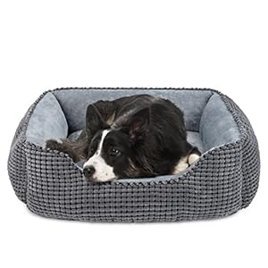 JOEJOY Dog Bed Medium Washable 25in, Super Soft Pet Beds and Cosy Plush Dog Bed for Dogs, Cats, Kittens and Puppies, 64 * 53 * 20CM