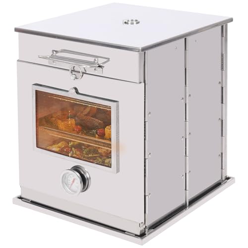 REDCAMP Faltbarer Camping Backofen mit 3-stufigem Grill, Edelstahl tragbar...