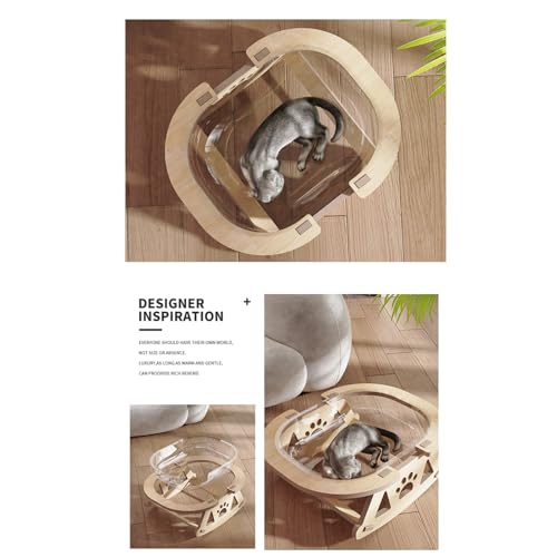 Lit pour chat transparent stable et spacieux avec hamac suspendu - 5