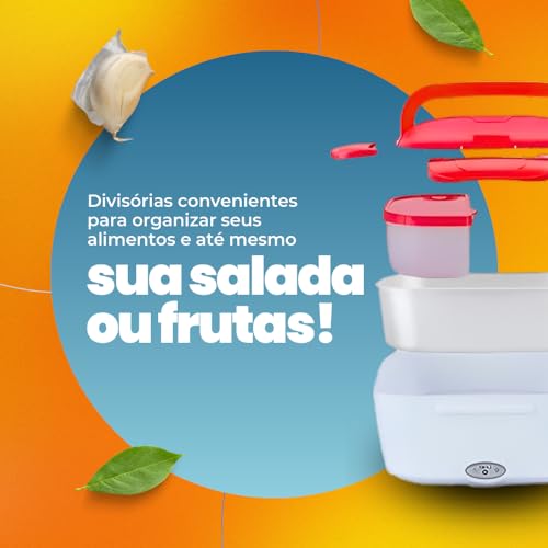 Marmita Elétrica Portátil Bivolt Aquecimento Rápido no Veículo, Seguro e Prático para o dia a dia, C