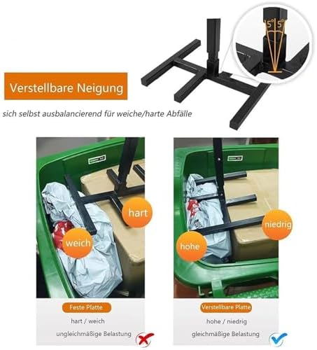 Manual Trash Compactor Tool for Efficient Waste Recycling, Portable Bin Squasher for Touchless Trash Can Compaction, Space-Saving Solution for Home and Office