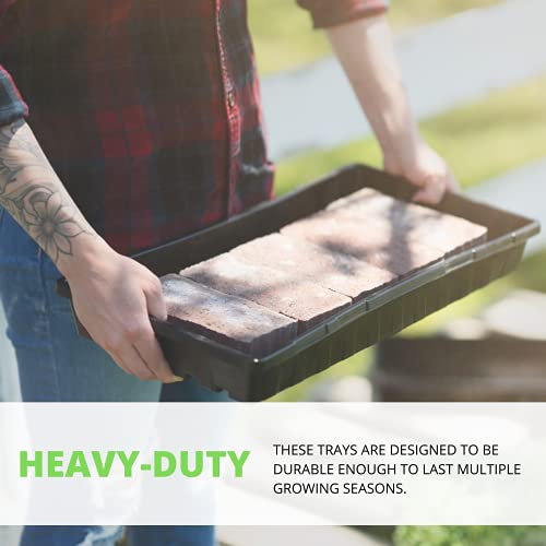 1020 Seed Starting Trays - 5-Pack Reusable Plastic Germination Trays for Microgreens & Seedlings