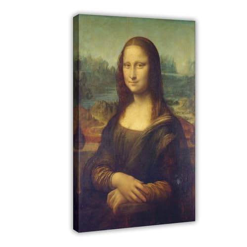 La Joconde affiche sur toile 50x75 cm cadre inclus pour sublimer un mur vide sans effort