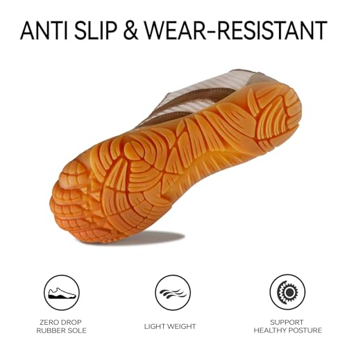Image of Barefoot Shoes Women Casual Sneakers,Wide Toe Box Shoes Women Zero Drop Barefoot Shoe Men,Minimalist Trail Running Shoe,Non-Slip Lightweight Breathable Comfortable Fashion Walking Hiking Shoes Unisex