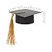 TEHAUX 15pcs Graduation Party Decorations Graduation Cap Cover Graduation Party Goblet Cover Mini Graduation Hat Goblet Cover Graduation Cap Bottle Toppers Graduation Doctor Hats Paper