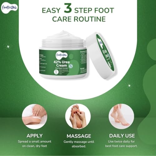 Image of Footvital 42% Urea Cream for cracked heels with 2% Salicylic Acid 200 g | intensive foot repair formula | skin-friendly | dermatologist-approved