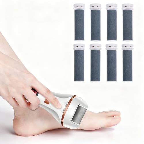 Micro-Pedi - 8 rodillos de recambio para limas electrónicas de pies, rodillos de repuesto para eliminar callos para eliminar rápidamente la piel muerta, suministros de herramientas para el cuidado de