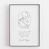 hochzeit malente  Geschenk Freundin Freund zum Jahrestag Valentinstag Hochzeitstag Jahrestagsgeschenk für sie ihn Mann Frau Wenn man kuschelt repariert man sich gegenseitig Kunstdruck Poster Bild - ungerahmt