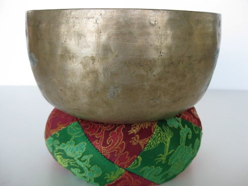Heither and Yon - Campana tibetana, 18 cm, nota F, chakra del cuore, grande sostegno, molte immagini fornite