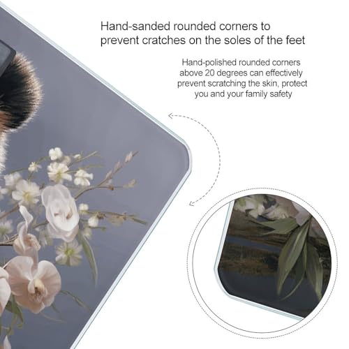 Báscula digital de baño con diseño Panda y flores miniatura 4
