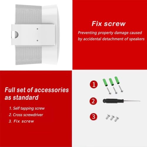 Image of Viewlite Upgraded White Wall Mount for Era 300 Speaker (White, 1PCS) - Space-Saving Heavy-Duty Design with Special Screw for Easy Installation, Ideal for Home & Office Audio Setup