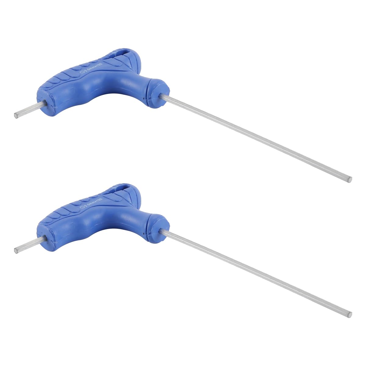 Enwye 2Pcs 2.5mm Hex Key T-Handle, T Bar Dual End Wrench Spanner Allen Key for Home Repair and Mechanical Maintenance Metric CR-V Steel - Image 2