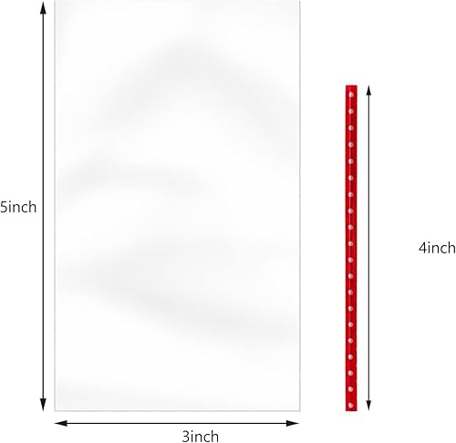 Miniatura 9 de Newkita Bolsas transparentes para golosinas de celofán de 8 x 10 pulgadas con lazos giratorios de 4 pulgadas, paquete de 100