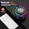 Cassa Doccia Bluetooth 5.3, Cassa Doccia con Luce RGB, IP7 Impermeabile Speaker Bluetooth con Ventosa, 8 Ore Stereo, Chiamata Senza Mani, Altoparlante Portatile per Bagno Piscina