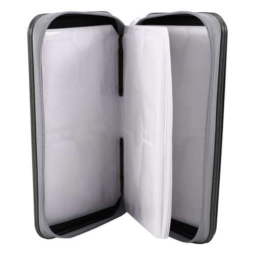 Mcnhbdgg Porta CD, Estuche para 96 CD/DVD, Organizador Portátil Tipo Billetera, Soporte Protector para Viajes en Auto