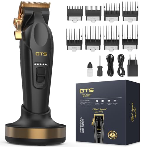 GTS PRO Hair Clippers for Men, Beard Trimmer Hair Clippers for Men, Professional Hair T-Blade Trimmer Cordless Rechargeable Edgers Clippers Electric Beard Shaver