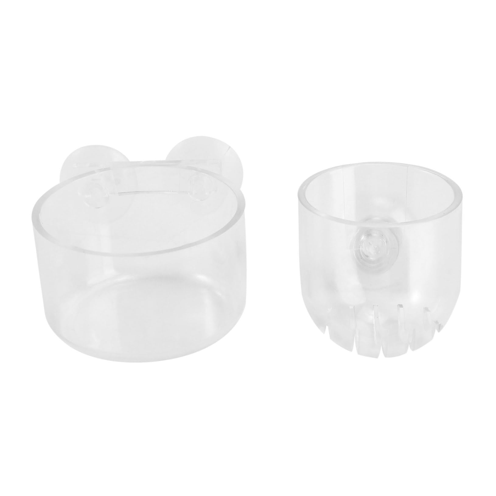 Hohopeti Aquarium Acrylic Feeder Fish Feeding Device Fish Tank Feeder Suction Cup Compact Size