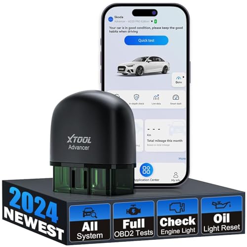 XTOOL AD20 Pro Wireless OBD2 Scanner for iPhone & Android, 2024 Newest OBD2 Scanner Diagnostic Tool for All Cars with All System Scan, Oil Reset, Check Engine Car Code Reader Performance Test