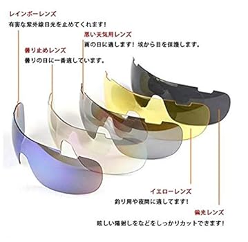 POC 交換レンズ５枚　サングラス 楽天市場】偏光サングラス 交換レンズ5枚付き スポーツ