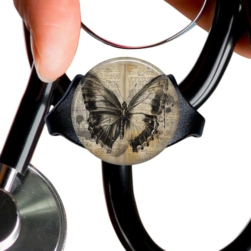 Butterfly in The Book StethoscopeTag Personalized,Nurse Doctor StethoscopeID Tag Customized, Medical StethoscopeName Tag,Ideal for Anyone That uses a Stethoscope, Nursing Students,etc.
