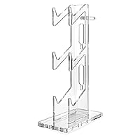 TOMAIDA 2PACK Controller Stand 3 Tiers, Universal Controller Holder Headphone Stand, Acrylic Controller Display Stand Compatible with Xbox, PS5, PS4, NS - Ideal Desk Mount for Gamers (Transparent)