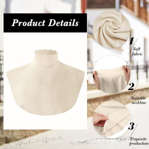 Image of Cutecrop Turtleneck Dickey Extra Large Fake Collar Detachable Dickey Collar Half Mock Turtleneck for Men Women