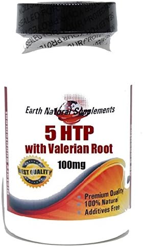 5 HTP 100mg with Valerian Root * 180 caps 100% Natural - by EarhNaturalSupplements