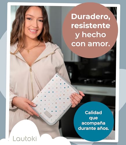Miniatura 6 de Portadocumentos Bebé Impermeable Con Cremallera - Funda Para Cartilla Sanitaria Y Documentos Del Bebé - 8 Compartimentos - 25 X 19,5 X 3 Cm - Lautoki