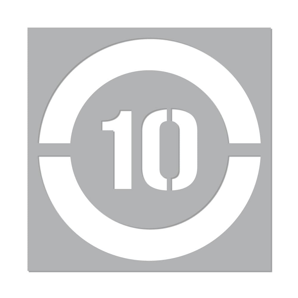 Signalétique.biz France - Signaletique.biz Pochoir Vitesse Limitée PVC 5 mm pour Marquage au Sol, Format 800 x 800 mm