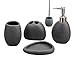 Produktbild 5 TLG. Badezimmer Set Bad Set Bürstenhalter Seifenspender Bürstenhalter Grau