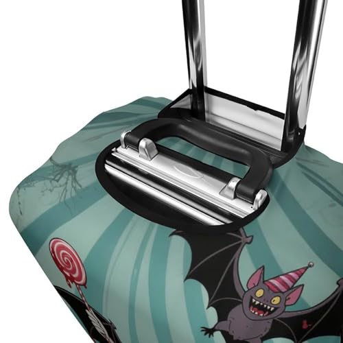 Clown Vampire Bat Elastic Luggage Cover Suitcase Protector for 19-32 Inch Suitcases | Universal Stretchable Travel Bag Cover | Anti-Scratch, Washable with Zipper Closure L 5