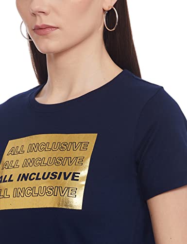 Image of Max Women's Printed Round Neck Casual Regular Fit T-Shirt
