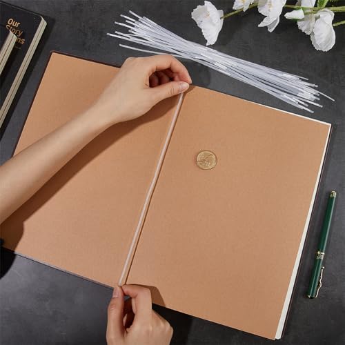 Image of CRASPIRE 120Pcs 2mm Wide Thermal Glue Strips for Books Repair Bookbinding Mesh Backing EVA Hot Melt Adhesive Three Point Positioning Office Documents Paper Paperback for Pictures Crafts Albums