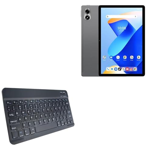 BoxWave Keyboard Compatible with Umidigi G7 Tab Pro - SlimKeys Bluetooth Keyboard, Portable Thin with Chiclet-Style Keys - Jet Black