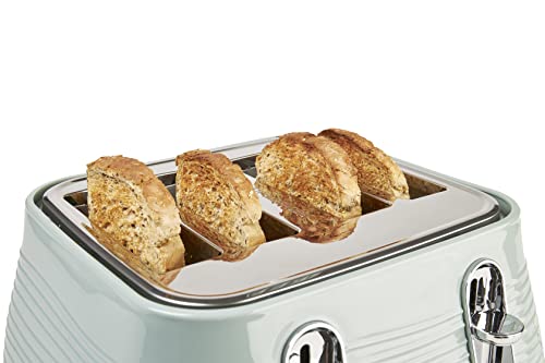 Haden Devon Eucalyptus 4 Slice Toaster - 6 Browning Settings, 4 Slice Toaster with Wide Slots, Toaster 4 Slice with Defrost, Reheat And Cancel Settings - Image 5