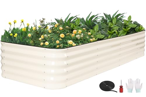 GoCampDriect 6IN1 Raised Garden Bed - 8x3x1.4ft Galvanized Raised Garden