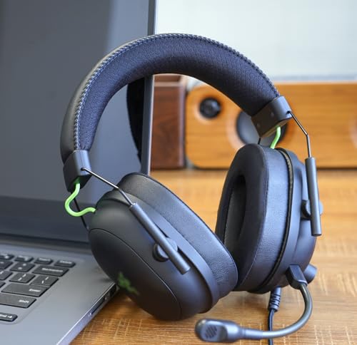 Almohadillas para auriculares con gel refrigerante para Razer BlackShark V2 / V2 PRO - Negro | Cojines de repuesto con tela ICE Silk y espuma viscoelástica para cancelación de ruido, instalación fácil miniatura 6