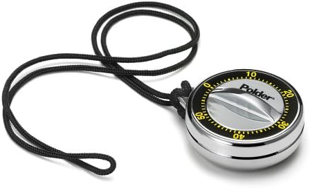 Polder Cook’s 60-Minute Timer with Magnet Back and 36-Inch Lanyard, Chrome