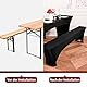 Zwei 3er-Sets Elastische Biertischhussen, Schwarze Biertisch und Bankabdeckung,50 cm Tischbreite, 220 x 50 x 70 cm Bierzeltabdeckung für Bankett-Partys im Freien Bierbank