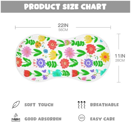 Baby Burp Cloths, Soft Absorbent Burping Cloths for Babies, Cotton Milk Spit Up Rags, Large Size for Newborns, Baby Boys and Girls (Spring Floral Pattern)4