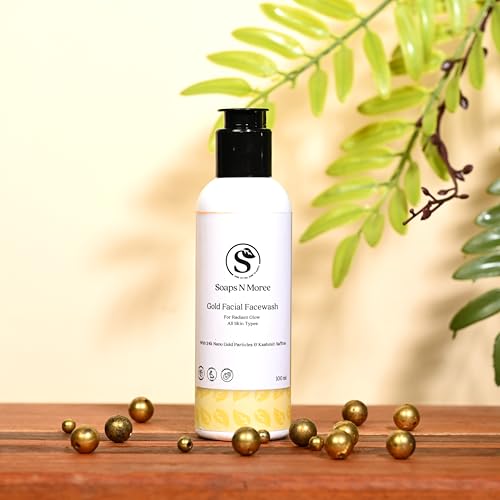Image of Gold Facial Face Wash for Brightening Skin Care | Gentle Cleanser for Dull, Uneven Skin Tone | Helps Remove Dirt, Improve Texture & Fresh Glow | Cleanser for Smooth Feel, Radiant Look