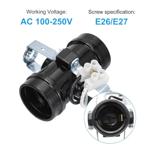 Base de enchufe para 2 luces E26 E27 ideal para proyectos DIY 3