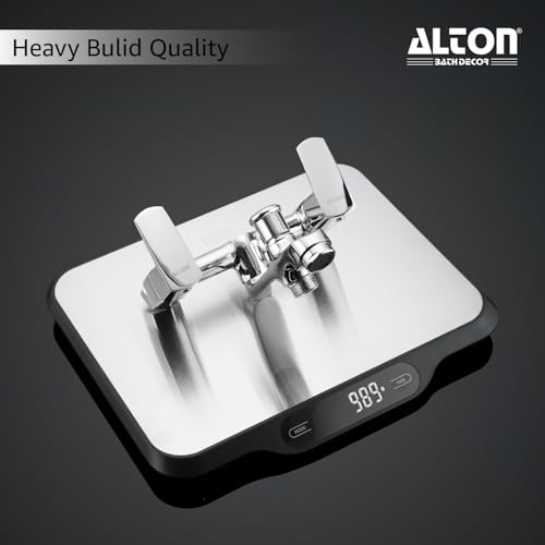 Image of ALTON QDRL5900 Brass, Wall Mixer With 5-Function Hand Shower & 1.5 Meter Tube, Chrome Finish