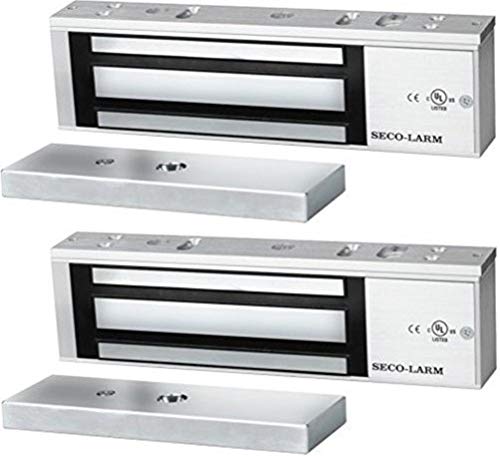 Up To 50% OFF Seco-Larm E-941SA-1200 Electromagnetic Lock with 1200 lb Holding Force (Pack of 2), Anodized Aluminum Housing (US 28), Selectable 12/24 VDC Operation, Adjustable Mounting Bracket, Detachable Faceplate