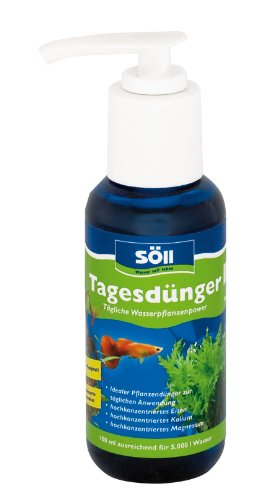 Söll 80585 Tagesdünger Aqua 100 ml für 5.000 Liter Wasser - hochkonzentrierter phosphatfreier Universaldünger mit Mineralien und Spurenelementen für Wasserpflanzen im Aquarium