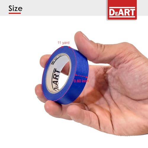 Image of Colored Masking Tape Painters Tape 12 or 8 Pack 1 inch or 0.6 Inches Kids Arts Craft Supplies Coding Whiteboard Dry Erase Board Tape Thin Paper Tape Paint Tape No Residue Easy Removal DIY Crafts Arts